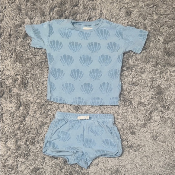 Carter’s Little Planet Baby Blue Shell Pattern Matching Set - Picture 5 of 5